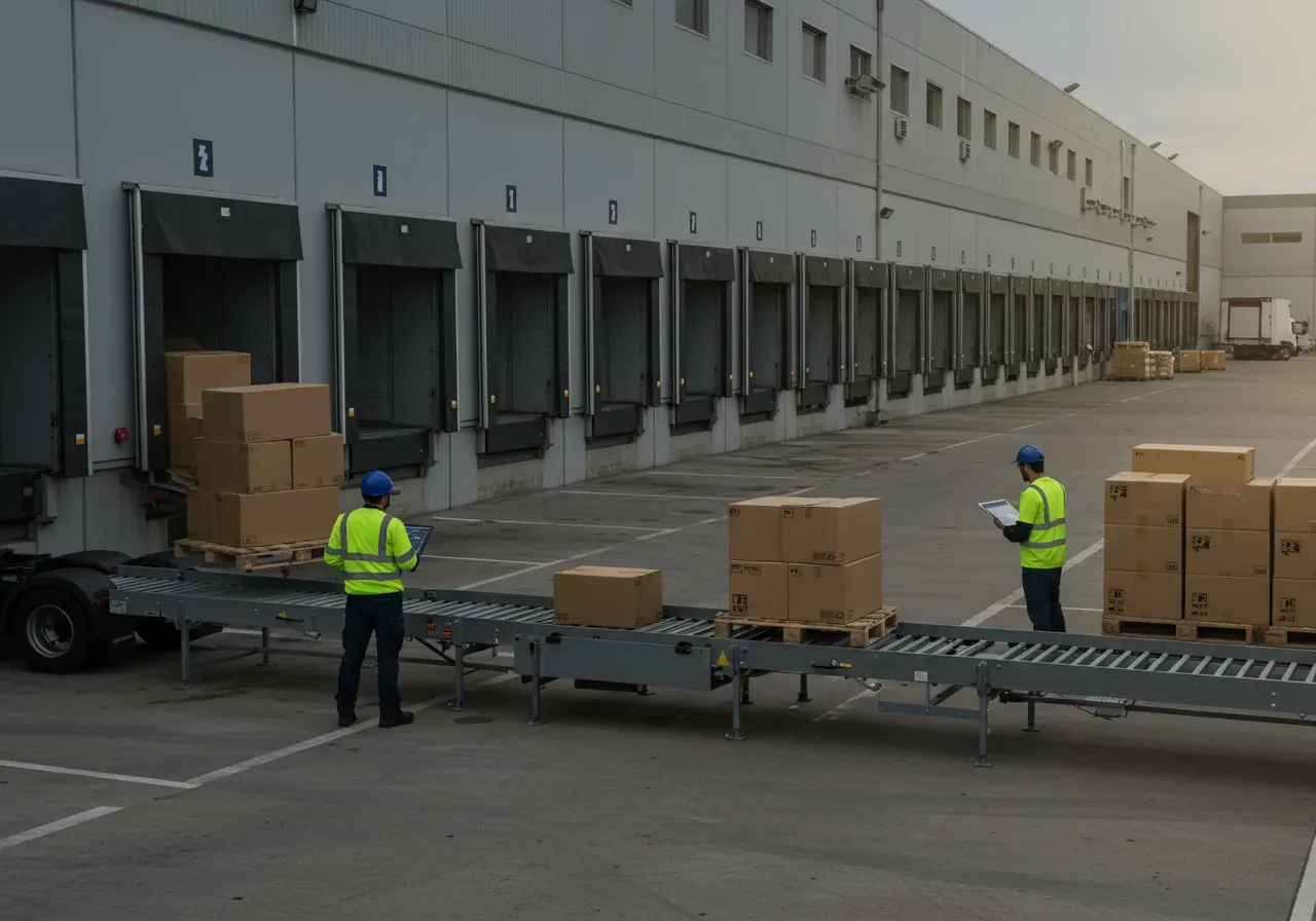 Efficient cross-docking operations in logistics hub